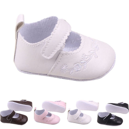 Baby Girl First Walkers PU Leather Cute Princess Crib Shoes(Red)-garmade.com