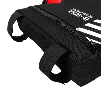 B-soul Bicycle Bags With Water Bottle Triangle Pouch Solid Cycling Front Tube Frame Bag Pocket, Size:20.5*18*5cm(Grey)-garmade.com