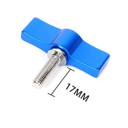 10PCS T-shaped Screw Multi-directional Adjustment Hand Screw Aluminum Alloy Handle Screw, Specification:M5(Blue)-garmade.com