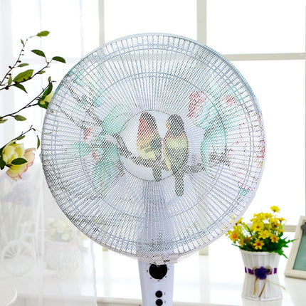 Anti-pinch Electric Fan Safety Cover Protection Net Dustproof Cover(Peony)-garmade.com