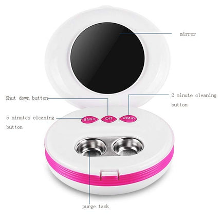 Jie Kang Contact Lens Cleaner and Contact Lens Automatic Cleaning Machine Box(Girlish Pink)-garmade.com