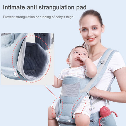 Newborn Four Seasons Multifunctional Strap Waist Stool(Cotton Denim Blue)-garmade.com