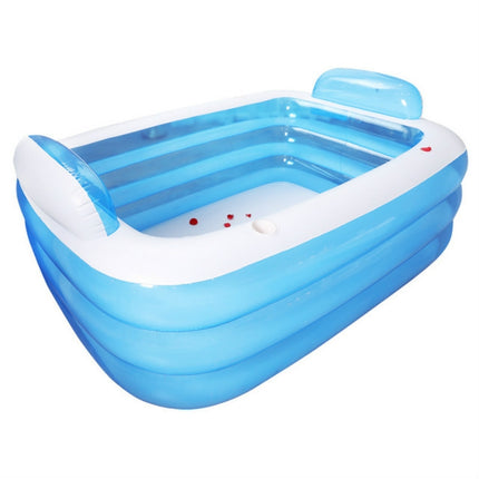Three-layer Thickened Adult Insulated Inflatable Swimming Pool Baby Tub, Size:150 x 105 x 55cm-garmade.com