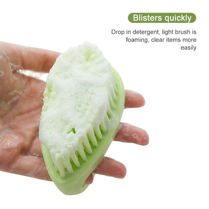 2 PCS Multi Functional Soft Hair Laundry Washing Shoes Bathroom Cleaning Brush(Green)-garmade.com