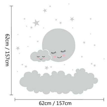 Cloud Star Moon Children Room Decoration Wall Sticker, Size:157cm x 157cm-garmade.com