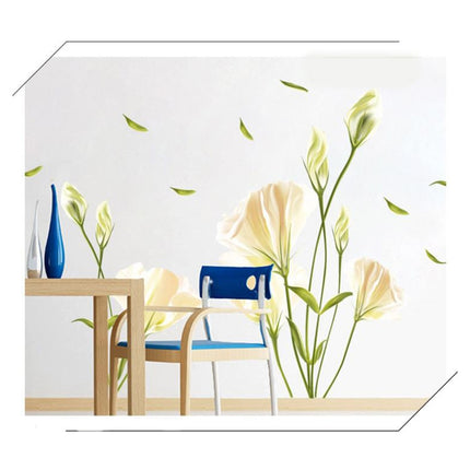 Lily Wall Sticker Removable Living Room TV Wall Sofa Background Bedroom Romantic Warm Sticker Sticker-garmade.com