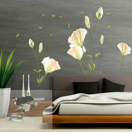 Lily Wall Sticker Removable Living Room TV Wall Sofa Background Bedroom Romantic Warm Sticker Sticker-garmade.com