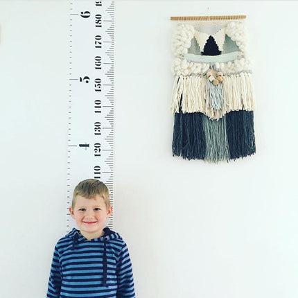 Wooden Wall Hanging Kids Growth Chart Height Measure Ruler Wall Sticker for Kids Room Home Decoration(Classic)-garmade.com