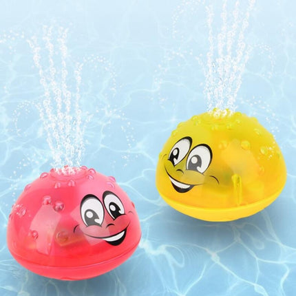 Yellow Baby Bathroom Play Water Bath Toy Children Electric Induction Sprinkler Ball with Light & Music-garmade.com