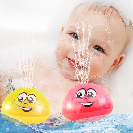Yellow Baby Bathroom Play Water Bath Toy Children Electric Induction Sprinkler Ball with Light & Music-garmade.com