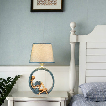 Modern Bedside Reading Statue Base Lamp Home Decoration, Light color:Dimming Switch 3W White Light Bulb-garmade.com