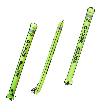210D Nylon Automatic Seal Safety Signal Diving Mark Diving Buoy, Size:120 x 15cm(Fluorescent Yellow)-garmade.com
