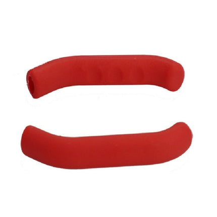 1 Pairs Bicycles Scooters Brake Protective Case Foot Support Cover Silicone Cover(Red)-garmade.com