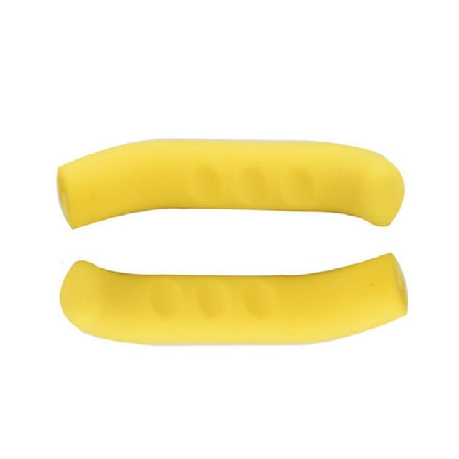 1 Pairs Bicycles Scooters Brake Protective Case Foot Support Cover Silicone Cover(Yellow)-garmade.com