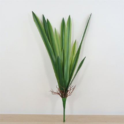 Artificial Orchid Leaf Flower Arrangement DIY Material Simulation Green Plant(Green)-garmade.com