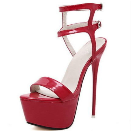 Sexy Nightclub Super High Heels, Size:34(Red)-garmade.com