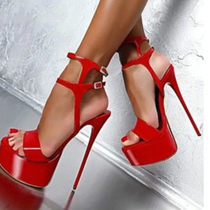 Sexy Nightclub Super High Heels, Size:36(Red)-garmade.com