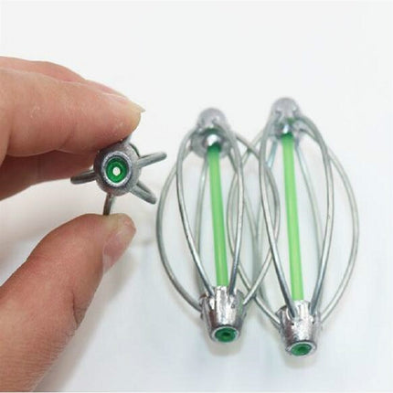 3 PCS Flower Basket Nest Bait Feeder Lead Sinker Assembly Fishing Ggear Aaccessories, Specification:Small Length 5cm, Style:With Spring-garmade.com