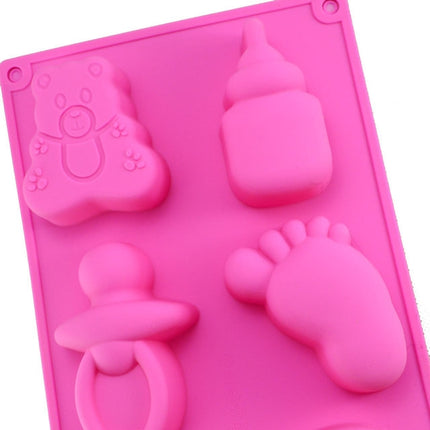 Silicone Baby Toys Shape Bakeware Mold Jelly Pudding Chocolate Cake Decoration, Random Color Delivery-garmade.com