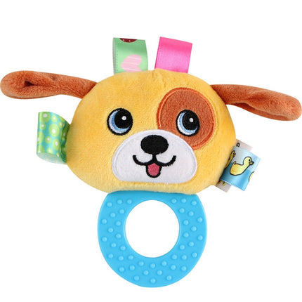 Infant Hand Gripping Gum Rattle Plush Toy, Color: Puppy-garmade.com