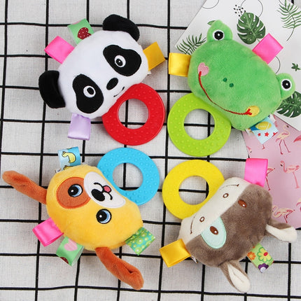 Infant Hand Gripping Gum Rattle Plush Toy, Color: Frog-garmade.com