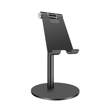 Adjustable Aluminum Alloy Cell Phone Tablet Holder Desk Stand Mount(Black)-garmade.com