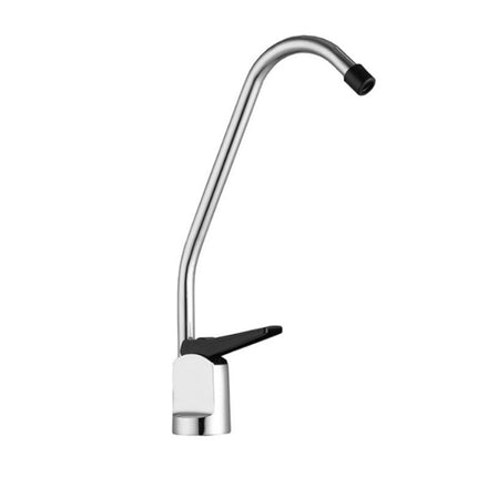 Kitchen Water Purifier Copper Single Cold Basin Gooseneck Shape Faucet(Silver)-garmade.com