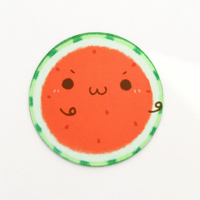 2 PCS 22cm Cute Fruit Series Round Mouse Pad Desk Pad Office Supplies(Watermelon)-garmade.com