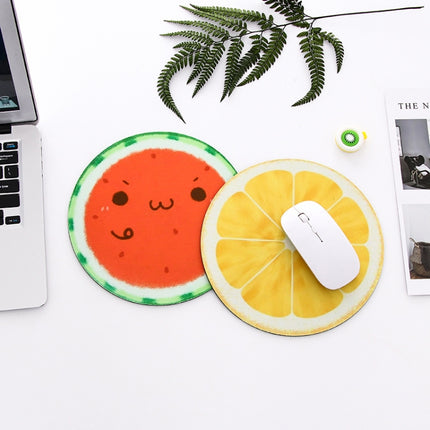 2 PCS 22cm Cute Fruit Series Round Mouse Pad Desk Pad Office Supplies(Watermelon)-garmade.com
