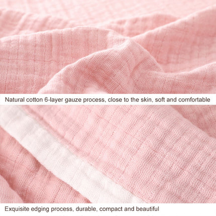 Spring and Summer Thick Washed Gauze Six Layer Nap Air Conditioning Blanket, Size:200x230cm, Color:Grey-garmade.com