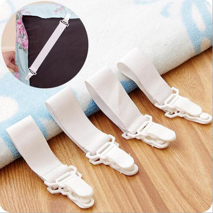 4 PCS Non Slip Elastic Band Sheet Clips-garmade.com