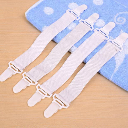 4 PCS Non Slip Elastic Band Sheet Clips-garmade.com