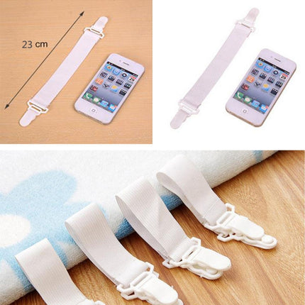 4 PCS Non Slip Elastic Band Sheet Clips-garmade.com