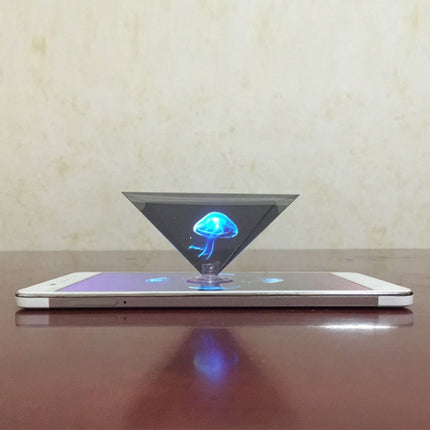 10 PCS 3D Pyramid Magic Projection Mobile Phone Simple Holographic Projection Film-garmade.com