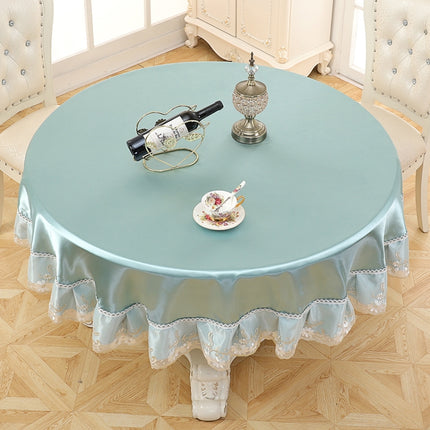 Home Fabric Round Tablecloth Hotel Disposable Anti-scald Table Mats, Size:180cm(Ice Green)-garmade.com