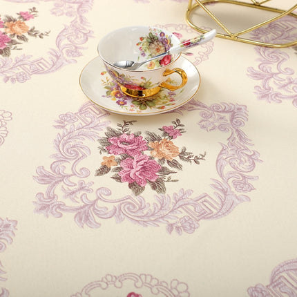 Home Fabric Round Tablecloth Hotel Disposable Anti-scald Table Mats, Size:180cm(European Purple)-garmade.com