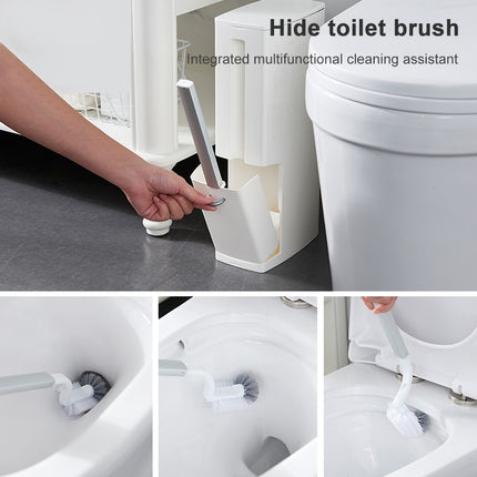 Bathroom Trash Can Toilet Brush Set Toilet Garbage Container(Coffee)-garmade.com