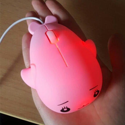 Cute Cartoon Wired Mouse Girl Office Home Laptop Mouse(Pink)-garmade.com
