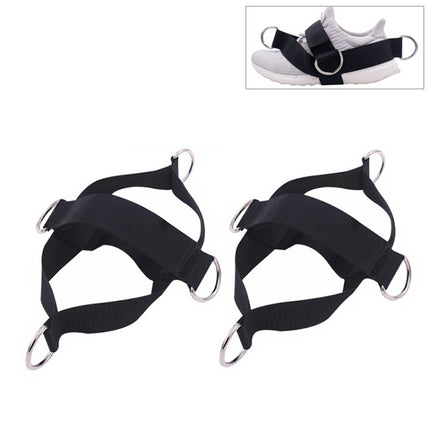 1 Pair Fitness Shoe Cover Pull Rope Fitness Equipment Straps(Black)-garmade.com