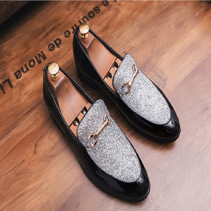 British Style Pointed Shoes Versatile Casual Shoes Slip-on Men Shoes, Size:38(Gray)-garmade.com