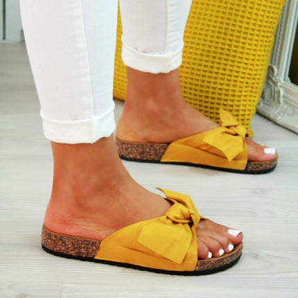 Women Slippers Sommer Torridity Slipper, Size:35(Yellow)-garmade.com