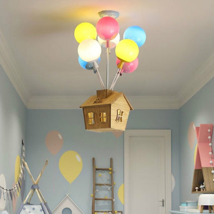 6 Heads Modern Led Fly House Ceiling Pendant Light Decorative Lighting for Kids Room(Warm White)-garmade.com