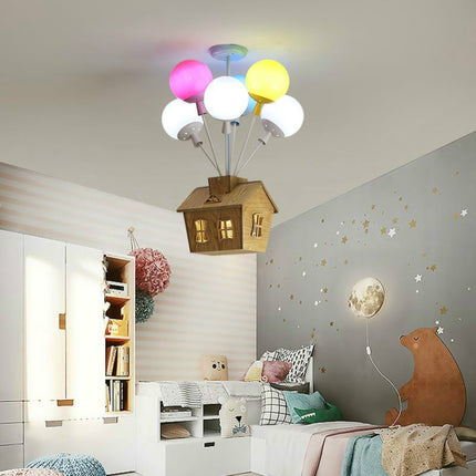 6 Heads Modern Led Fly House Ceiling Pendant Light Decorative Lighting for Kids Room(Warm White)-garmade.com