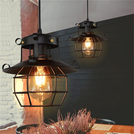 Retro Iron Cage Chandelier Personality Bar Cafe Decorative Light without Light Source-garmade.com