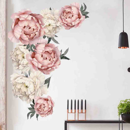 Peony Rose Flowers Wall Sticker Home Decor-garmade.com