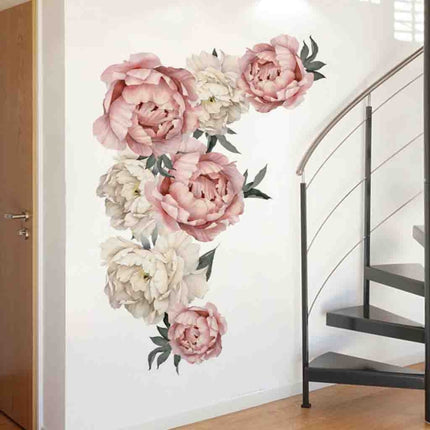 Peony Rose Flowers Wall Sticker Home Decor-garmade.com