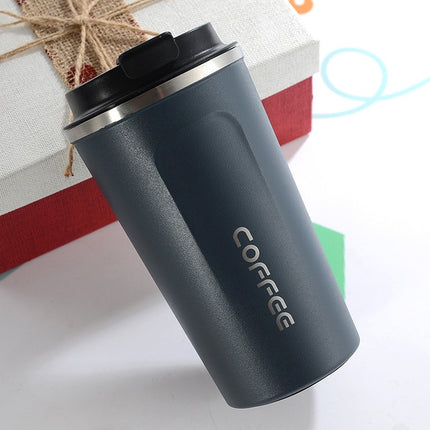 Double Stainless steel 304 Coffee Mug Car Thermos Mug Travel Thermo Cup 510ml(Blue)-garmade.com