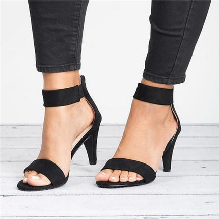 Fashion Women Heel Sandals High Heels, Size:36(Black)-garmade.com