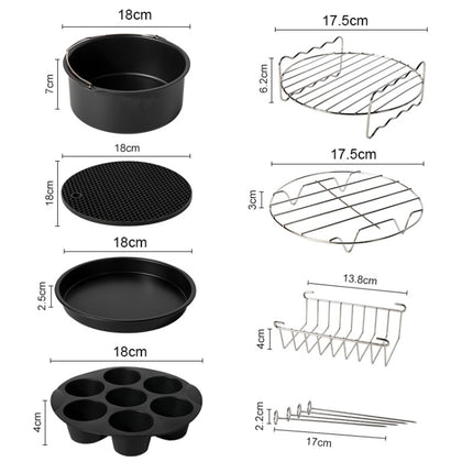 9 inch 12 in 1 Baking Grill Fryer Pan Air Fryer Accessories for 5.3QT-6.8QTup-garmade.com
