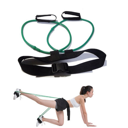 Leg Training Elastic Band Natural Latex Yoga Stretch Band Fitness Supplies, Color:Green 30LB-garmade.com